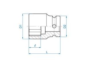 King Tony - NASADKA KRÓTKA UDAROWA LEKKA 3/4