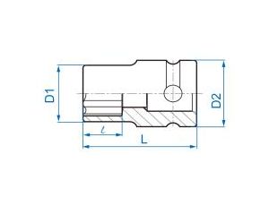 King Tony - NASADKA KRÓTKA UDAROWA GWIAZDKOWA 3/4