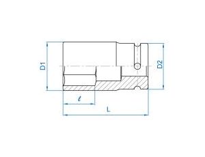 King Tony - NASADKA KRÓTKA UDAROWA CIENKOŚCIENNA 3/4