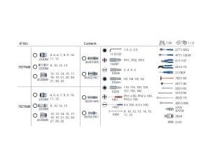 King Tony - ZESTAW NARZĘDZI KING TONY, NASADKI, BITY, WKRĘTAKI, KLUCZE, SZCZYPCE, MŁOTEK 77 cz. W WALIZCE - 7077MR