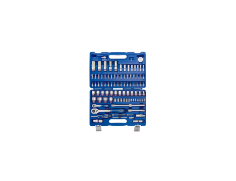 King Tony - ZESTAW NASADEK 1/4"+1/2" 96cz. 12-kąt. Z AKCESORIAMI, CHROM + NARZĘDZIA UNIWERSALNE - 7096MR - 2