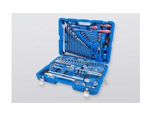 King Tony - ZESTAW NARZĘDZI KING TONY, NASADKI, BITY, WKRĘTAKI, IMBUSY, MŁOTEK, SZCZYPCE 128cz. WALIZKA - 7528MR01