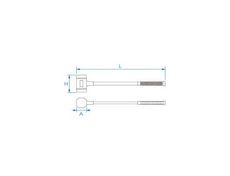 King Tony - MŁOTEK GUMOWY 4500g 910mm UCHWYT Z WŁÓKNA SZKLANEGO - 7852-55 - 2