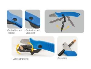 King Tony - NÓŻ DO ŚCIĄGANIA IZOLACJI Z KABLI Z OSŁONĄ OSTRZA - 7935-08