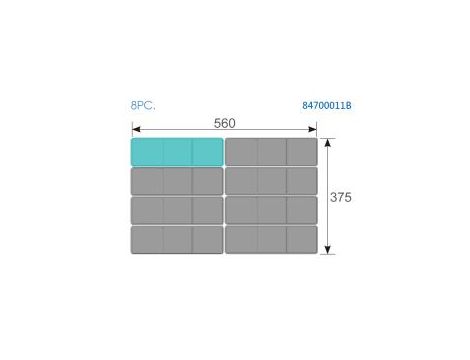 King Tony - WYTŁOCZKA DO CZĘŚCI 93 x 283 x 43mm - 84700011B - 2