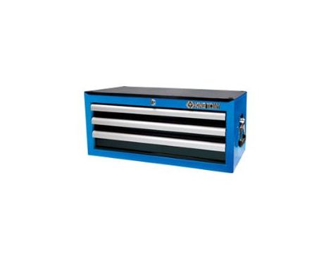 King Tony - SKRZYNKA WARSZTATOWA 3 SZUFLADY (BEZ NARZĘDZI) - NIEBIESKA Z CZARNYMI SZUFLADAMI, PROWADNICE KULKOWE - 87421-3B-BK