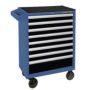 King Tony - WÓZEK WARSZTATOWY 8 SZUFLAD (BEZ NARZĘDZI) - NIEBIESKI + CZARNE SZUFLADY - 87437-8B-BK - 2