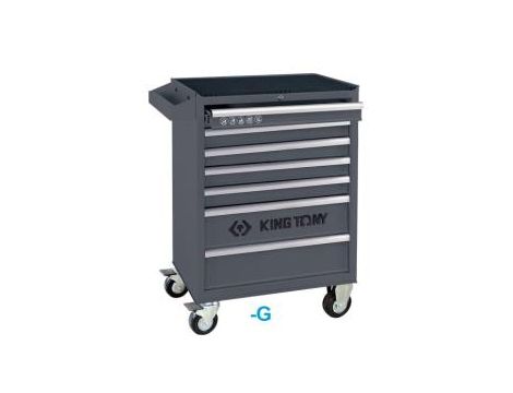 King Tony - WÓZEK WARSZTATOWY 8 SZUFLAD (BEZ NARZĘDZI) - SZARY - 87437-8B-G