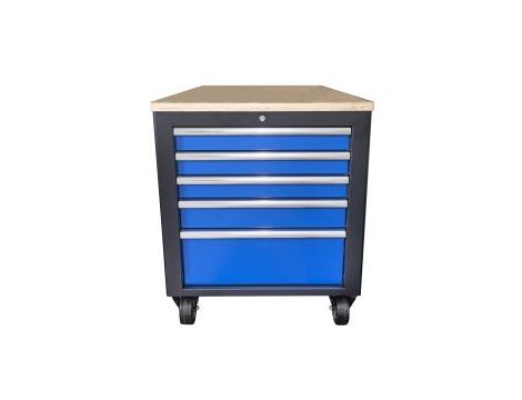 King Tony - WÓZEK WARSZTATOWY 10 SZUFLADOWY Z BLATEM I SZAFKĄ, CZARNO-NIEBIESKI (BEZ NARZĘDZI) - 87B35-10SPA-B