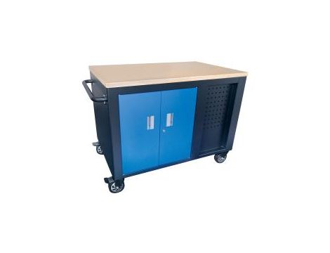 King Tony - WÓZEK WARSZTATOWY 10 SZUFLADOWY Z BLATEM I SZAFKĄ, CZARNO-NIEBIESKI (BEZ NARZĘDZI) - 87B35-10SPA-B - 2