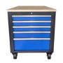 King Tony - WÓZEK WARSZTATOWY 10 SZUFLADOWY Z BLATEM I SZAFKĄ, CZARNO-NIEBIESKI (BEZ NARZĘDZI) - 87B35-10SPA-B - 2