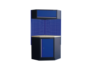 King Tony - ZESTAW NAROŻNIKOWY DO MEBLI WARSZTATOWYCH Z BLATEM DREWNIANYM (NIEBIESKI) - 87D11X06A-KB