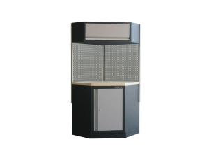 King Tony - ZESTAW NAROŻNIKOWY DO MEBLI WARSZTATOWYCH Z BLATEM DREWNIANYM (SZARY) - 87D11X06A-KG