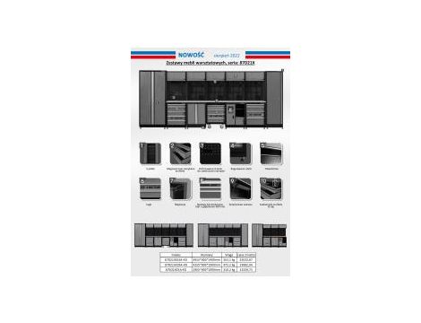 King Tony - ZESTAW MEBLI WARSZTATOWYCH NUMER 23 (SZARE), 2955x600x1900mm - 87D21X03A-KG