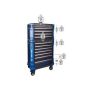 King Tony - WÓZEK NARZĘDZIOWY Z NADSTAWKĄ Z PROTEKTORAMI 11 SZUFLAD (BEZ NARZĘDZI), 87G31-7BA-BK + 87G11-4BA-BK - 87G001DQ-BK - 2