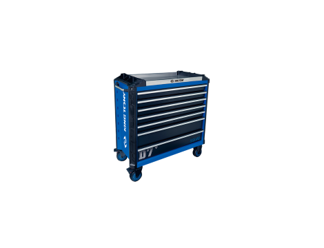 King Tony - WÓZEK WARSZTATOWY SQUAD - 7 SZUFLAD, ROZMIAR L, NIEBIESKI Z CZARNYMI SZUFLADAMI - 87SQ33-7BA-BK