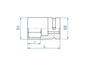 King Tony - NASADKA KRÓTKA UDAROWA CIENKOŚCIENNA 1