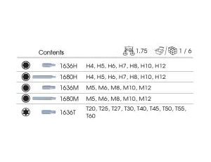 King Tony - ZESTAW BITÓW 10mm 44cz. HEX 4 - 12mm, TORX T20 - T60, SPLINE 5 - 12mm, WKŁAD Z PIANKI EVA DO WÓZKA - 9-1044CQV