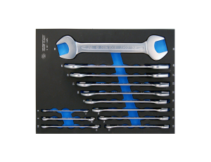 King Tony - ZESTAW KLUCZY PŁASKICH 12cz. 6 - 32mm, WKŁAD Z PIANKI EVA DO WÓZKA - 9-1112MRV