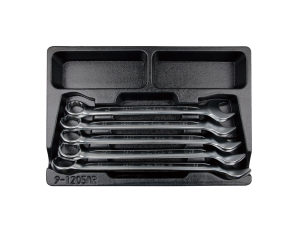 King Tony - ZESTAW KLUCZY PŁASKO-OCZKOWYCH 5cz. 27 - 32mm, WKŁAD DO WÓZKA - 9-1205MR