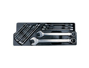 King Tony - ZESTAW KLUCZY PŁASKO-OCZKOWYCH 15 CZ. 8 - 32MM, WKŁAD DO SKRZYNKI 87408 - 9-1215MR03