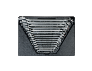 King Tony - ZESTAW KLUCZY PŁASKO-OCZKOWYCH 16cz. 6 - 32mm, WKŁAD DO WÓZKA - 9-1216MR01