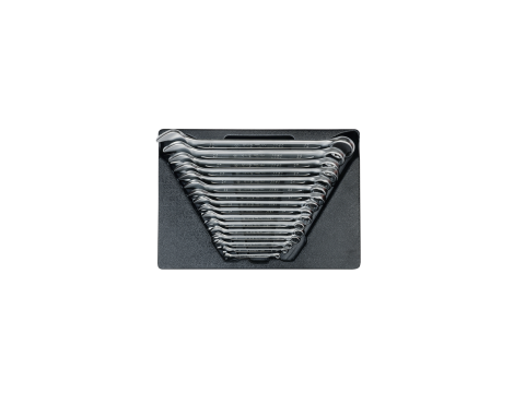 King Tony - ZESTAW KLUCZY PŁASKO-OCZKOWYCH 16cz. 8 - 32mm, WKŁAD DO WÓZKA - 9-1216MR03