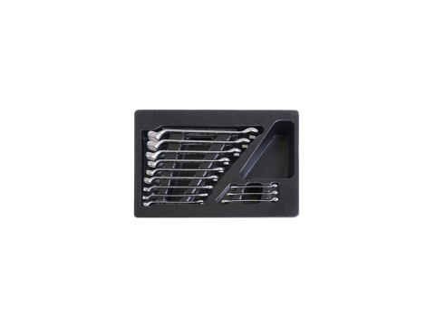 King Tony - ZESTAW KLUCZY PŁASKO-OCZKOWYCH ODGIĘTYCH 12cz. 6 - 22mm, WKŁAD DO WÓZKA - 9-1272MR