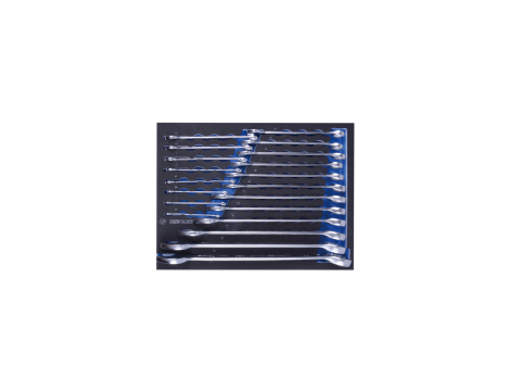 King Tony - ZESTAW KLUCZY PŁASKO-OCZKOWYCH 20cz. 6 - 32mm, WKŁAD Z PIANKI, DO WÓZKA - 9-12D20MRV