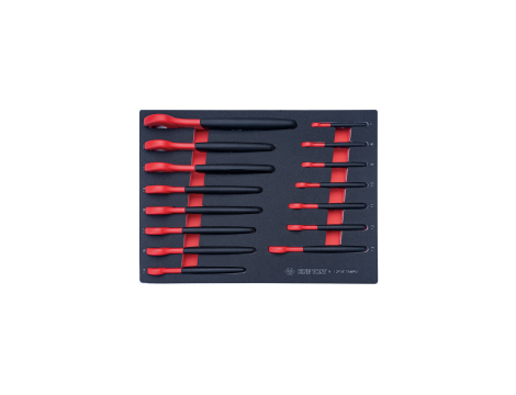 King Tony - ZESTAW KLUCZY PŁASKICH IZOLOWANYCH VDE 7-24mm, WKŁAD Z PIANKI EVA DO WÓZKA - 9-12FVE15MRV