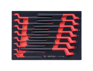 King Tony - ZESTAW KLUCZY OCZKOWYCH ODGIĘTYCH IZOLOWANYCH VDE 7-24 mm, WKŁAD Z PIANKI EVA DO WÓZKA - 9-12FVG15MRV