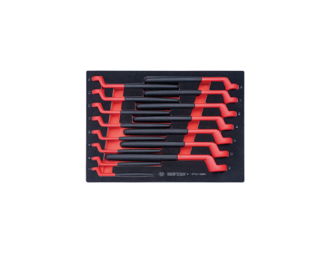 King Tony - ZESTAW KLUCZY OCZKOWYCH ODGIĘTYCH IZOLOWANYCH VDE 7-24 mm, WKŁAD Z PIANKI EVA DO WÓZKA - 9-12FVG15MRV