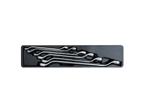 King Tony - ZESTAW KLUCZY OCZKOWYCH ODGIĘTYCH 45° 6cz. 10 - 26mm, WKŁAD DO SKRZYNKI 87402 - 9-1606MR