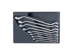 King Tony - ZESTAW KLUCZY OCZKOWYCH ODGIĘTYCH 45° 9cz. 8 - 26mm, WKŁAD DO WÓZKA - 9-1609MR