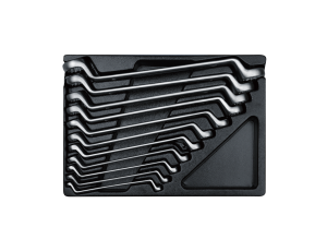 King Tony - ZESTAW KLUCZY OCZKOWYCH ODGIĘTYCH 75O 11cz. 6 - 32mm, WKŁAD DO WÓZKA - 9-1711MR