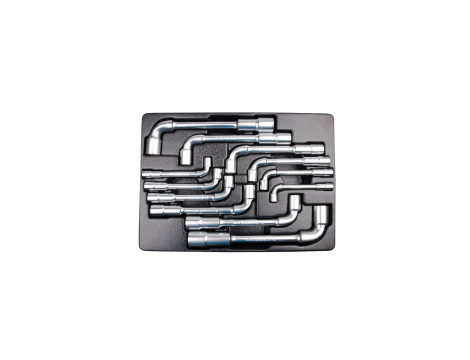 King Tony - ZESTAW KLUCZY FAJKOWYCH 12cz. 8 - 24mm, WKŁAD DO WÓZKA - 9-1812MR