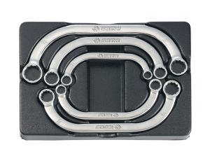 King Tony - ZESTAW KLUCZY OCZKOWYCH WYGIĘTYCH 5cz. 10 - 22mm, WKŁAD DO WÓZKA - 9-1905MR