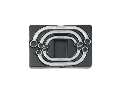 King Tony - ZESTAW KLUCZY OCZKOWYCH WYGIĘTYCH 5cz. 10 - 22mm, WKŁAD DO WÓZKA - 9-1905MR