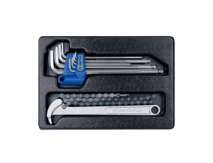 King Tony - ZESTAW IMBUSÓW 9 szt. 1120 HEX Z KULKĄ EKSTRA DŁUGIE 1,5 - 10mm+ KLUCZ DO FILTRA OLEJU 3204, WKŁAD DO WÓZKA - 9-20110MR