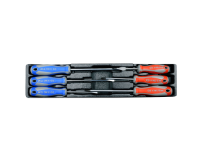 King Tony - ZESTAW WKRĘTAKÓW 6 cz. KRZYŻAK + PŁASKIE, WKŁAD DO SKRZYNKI 87402 - 9-30106MR