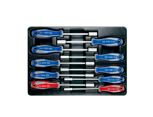 King Tony - ZESTAW WKRĘTAKÓW Z NASADKĄ 10 cz. 6-13MM + 1/4