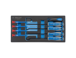 King Tony - ZESTAW HAKÓW MONTERSKICH, 9cz.- WKŁAD Z PIANKI EVA DO WÓZKA - 9-30909AYV