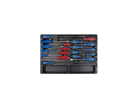 King Tony - ZESTAW WKRĘTAKÓW 19 cz. RÓŻNE TYPY, WKŁAD DO WÓZKA - 9-31919MR - 2