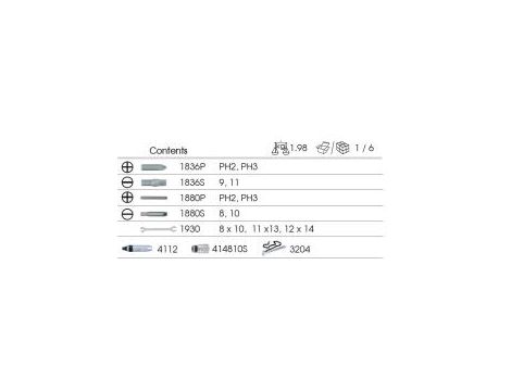 King Tony - WKRĘTAK UDAROWY + BITY KRÓTKIE I DŁUGIE 5/16", KLUCZE DO FILTRA OLEJU I PRZEWODÓW HAMULCOWYCH, WKŁAD DO WÓZKA - 9-34128FR