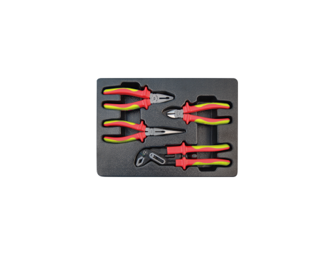 King Tony - ZESTAW SZCZYPIEC IZOLOWANYCH, 4 cz. 6116-07A, 6216-06A, 6318-08A, 6516-10A , WKŁAD DO WÓZKA - 9-40604GP