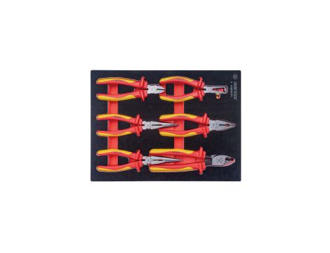 King Tony - ZESTAW SZCZYPIEC IZOLOWANYCH VDE 6 CZĘŚCI, WKŁAD Z PIANKI EVA DO WÓZKA - 9-40606GPV