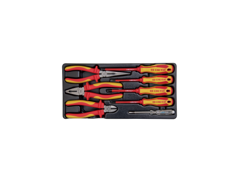 King Tony - ZESTAW IZOLOWANYCH SZCZYPIEC, WKRĘTAKÓW + PRÓBNIK, WKŁAD DO WÓZKA - 9-40618GP - 2