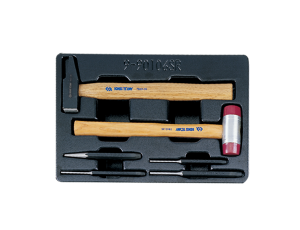 King Tony - ZESTAW NARZĘDZI, MŁOTKI, WYBIJAKI, PUNKTAKI - 76404-06 + 76405-65 + 76406-07 + 7822-30 + 76105-06 + 7842-35, WKŁAD DO WÓZKA - 9-90106SR