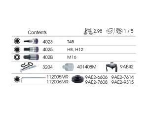 King Tony - ZESTAW NARZĘDZI DO FILTRÓW OLEJU, WKŁAD DO SKRZYNKI - 9-90113MA