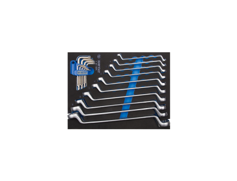 King Tony - ZESTAW 19cz. KLUCZE OCZKOWO ODGIĘTE 6 - 32mm + TORX T10 - T50, WKŁAD Z PIANKI EVA DO WÓZKA - 9-90119MRV